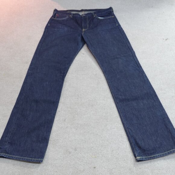 Polo Ralph Lauren Jeans 38 x 33 Blue Zip Fly Straight Vintage 67 - Picture 1 of 9